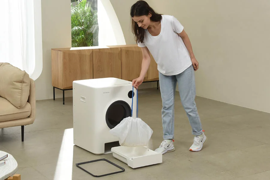 semi automatic litter box